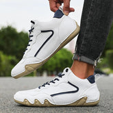 Voguable Men's Casual Loafers Fashionable Low Cut Handmade Leather Sports Shoe New Retro British Style Men's Motorcycle Riding Boots voguable