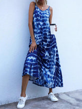 Voguable Women's Sleeveless Tie-Dye Loose Maxi Dress New Export Long Skirt voguable