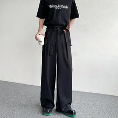 Voguable Oversized Black Suit Pants Men Fashion Social Men Dress Pants Korean Loose Straight Wide Leg Pants Men Office Formal Trousers voguable