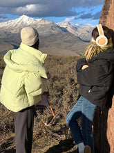 Winter Jackets for Women Coat Hooded Cropped Jackets Fashion Down Cotton Outerwear Warm Thick Loose Yellow Pink Puffer Jacket voguable