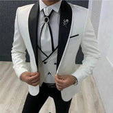 Voguable Classic Groom Wedding Suits For Men Slim Fit Formal Party Dinner Prom Business Male Suit 3 Pcs (Blazer+Pants+Vest)Costume Homme voguable