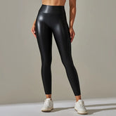 Trendy Oversized Women Leggings Casual High Waisted Tight And Sexy Pu Leather Pants Close-Fitting Colorful Yoga Pants For Women voguable