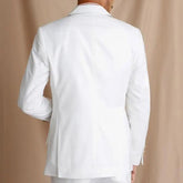 Voguable Groom Tuxedo Wedding Suits For Men White Slim Fit Peaked Lapel Casual Male Fashion Set Jacket Vest Pants 3 Piece Costume Homme voguable