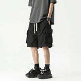 Summer Shorts Men Fashion Retro Pocket Shorts Mens Japanese Streetwear Hip-hop Loose Cargo Shorts Man Plus Size Shorts 4XL voguable