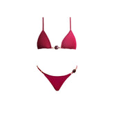 Shiny Button Biquini Sexy Bikini Women Swimsuit 2025 Female Swimwear Bandeau Swimming Suit Halter Bodysuit Swim Suits Beachwear voguable