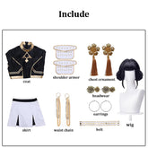 Black Golden Rumi Zoey Mira Cosplay Costume Wig Women Suit Halloween Party Role Playing Outfit voguable