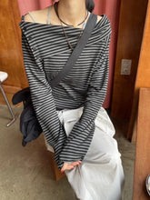 HOUZHOU Y2k Vintage Streetwear Hoodies Women Korean Style Hit Color Striped Fashion Strapless Buttons Loose Tops Autumn 2024 voguable