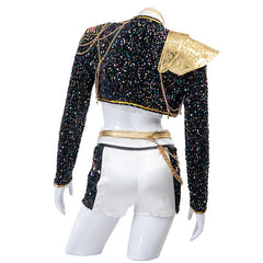 KPop Rumi Cosplay Costume Wig Shoes Black Coat Singing Suit Song-Promotion Costume Women Halloween Party Role Playing Outfit voguable