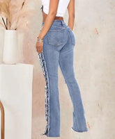 Voguable Autumn New Women's Fashion Trendy High Street, High Elasticity, Sexy Slimming, Piercing Cowboy Women's Pants voguable