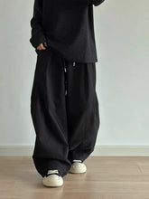 Voguable Spring Summer New Wide Leg Pleated Workwear Trousers Casual Loose American Retro Unisex Pure Color Match All Japanese Style voguable