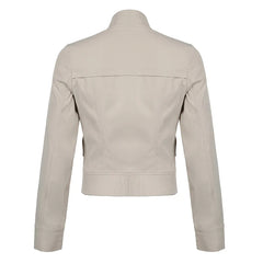 Patchwork Zip-up Cropped Jacket y2k Streetwear Full Sleeve Turtleneck Pockets Coat for Women Vintage 2000s Clothing Basic voguable