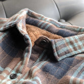 New Fleece Thickened Maillard Plaid Shirts for Men and Women Loose Lapel Button Casual Warm Long Sleeve Mens Shirts Jacket voguable