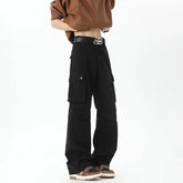 Cargo pants mens Large Pocket Loose Overalls Men's Outdoor Sports Jogging Tactical Pants Pure Cotton Casual Work Pants