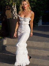 Mingmingxi Summer Elegant White Women Ready To Wear Dresses Maxi Luxury Lace Bodycon Wedding Event Party Dress Formal Occsaion voguable