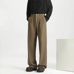 Men's Light Luxury Naples Slim-fit Suit Pants Casual Japanese Retro Premium Quality Elegant Popular Leisure Trousers 2026 Spring voguable