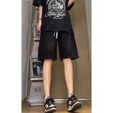 Summer Denim Shorts Men Fashion Retro Shorts Men Japanese Streetwear Hip-hop Loose Black Denim Shorts Mens Vintage Jeans Shorts voguable