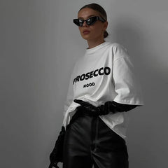 Harajuku Youth Trend Letter Printed T-Shirt Women Summer Cotton Soft Short Sleeve Tees Female Oversized Higt Street Gothic Tops voguable