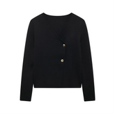 Autumn New Women's Clothing Style Slimming Asymmetric Design Knitted Coat Small Folded Splicing Skirt Set Pbong