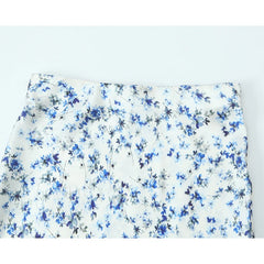 Voguable New 2024 Women Floral Print Satin Long Skirt Vintage High Elastic Waist A-line Spring Summer voguable