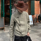 Voguable 90s Harajuku Vintage Streetwear Button Hooded Sweatshirts Casual Aesthetic Grunge Stand Neck Jacket Y2k Retro Outfit Outerwear voguable