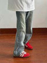 Blue Jeans for Men Washed Simple Fashion Vintage Straight Trousers High Street Personality Handsome Ulzzang Pantalones Hombre voguable