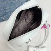 Y2k Aesthetic Fashion All Match Shoulder Handbags Vintage Transparent Simple Bow Ita Bags All Match Ins Transparent Underarm Bag voguable