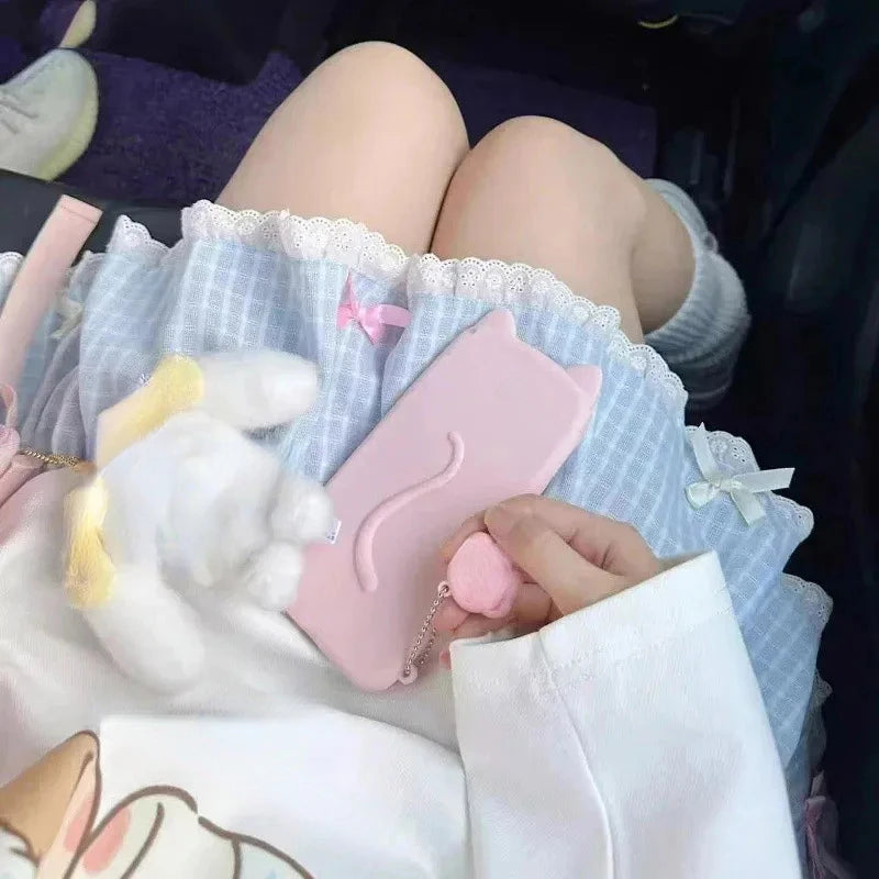 Voguable 2024 Women Y2k Aesthetic Bow Short Skirts Blue Plaid Kawaii Lolita Mini Skirt Harajuku Japanese Preppy Style Pleated Fairy Skirt voguable