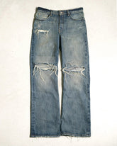 Voguable Y2K Punk Women Flare Jeans High Waist Light Blue Washed Denim Pants Metal Stud Decoration Fashion Boot Cut Denim Trousers voguable