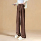 Voguable Corduroy Wide-leg Pants Women in Autumn Winter Plus Velvet Thickened Warm High Waist Slimming Casual Women's Pants voguable