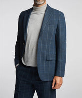 Voguable New Men's Suit Two Buttons 2 Pieces Blazer Pants Buckle Work Wool Wear Checkered Wedding Prom voguable