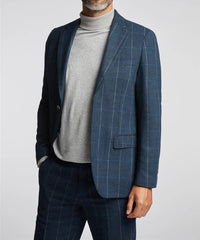 Voguable New Men's Suit Two Buttons 2 Pieces Blazer Pants Buckle Work Wool Wear Checkered Wedding Prom voguable