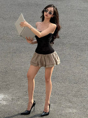 Weird Puss Patchwork Lace Dress Women Sexy Thin Wrap Bubbles Hem Sleeveless Backless Summer Midnight Skinny Street Mini Bodycon voguable