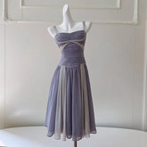 Fashion Women Dress Sleeveless Strapless Lace Patchwork Female Summer Party Dresses New Tide 3QW1315 voguable