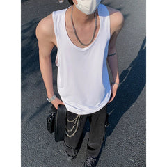 Men Cotton Vest Sweat Absorbing Gym Workout Sportswear Solid Mens Athletic Sleeveless Shirt Activewear Top Casual Training voguable