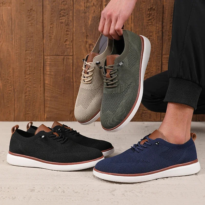 Voguable Summer Men's Shoes Fashionable Knitted Mesh Casual Design Mesh Shoes Street Trend Versatile Fashion Outdoor Activity Sneakers voguable