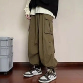 Voguable Spring and Autumn High Street Work Men's Thin Straight Wide Legs Fashion Trendy Sports Pants voguable