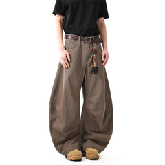Unisex Brown Loose Fit Wide Leg Casual Pants Sportswear Lounge Joggers Street Fashion Athleisure Trendy Stylish Design Comfort voguable