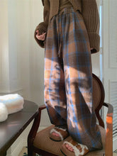 Faux Woolen Warm Plaid Pants Women Vintage Harajuku High Waist Wide Leg Trousers Streetwear Retro Loose Casual Fall Winter Pant voguable