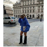 Women Solid Knit Turtlrneck Sweater Casual Oversize Lantern Long Sleeve Thick Warm Pullover New Autumn Winter Loose Top Knitwear voguable