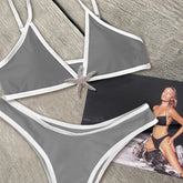 Shiny Star Bikinis Sexy Women Swimsuit Female Swimwear Bandeau Biquini Thong Triangle Swimming Suits Halter Bodysuit Beachwear voguable