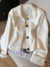 Fashion Sweet Slim Denim Jacket Women Korean Long Sleeve Striped Patchwork Short Coat Fall Winter Female Chic Outwear Tops voguable