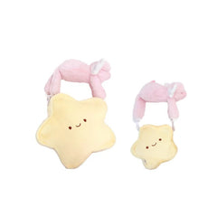 Patchwork Fluffy Cartoon Star Top-Handle Bags Women Sweet Y2k Aesthetic Chic Shoulder Bag Fashion Kawaii Cute Handbags Purses voguable