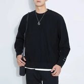 Mens High-End Long-Sleeved Round-Neck Sweater Autumn And Winter New Lazy Style Knitted Sweater Bottoming Inner Warm Tops Men