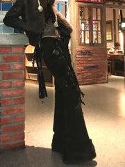 Women Korean Fashion Chic Jeans Grunge Japanese Harajuku Gyaru Y2K Denim Cargo Pants Cyber Punk Hip-pop 2000s Aesthetic Tomboy voguable