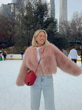 Women's Imitation Mink Fur Short Jacket 2024 New Winter Warm Faux Fur Coat Fashion Female Streetwear Outwear voguable