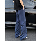 Voguable American Functional Micro-flare Men Spring and Autumn Loose Silhouette Floor Wide-leg Work Pants voguable