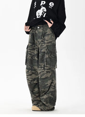 Camouflage Jeans Man Y2K Hip Hop Vintage High Waisted Jeans Straight Streetwear Casual Loose Large Size Wide Leg Denim Pants voguable