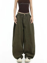 Y2K American Retro Cargo Jeans Women High Waist Streetwear Loose Wide Leg Denim Pants Bf Hip Hop All Match Straight Pants New voguable