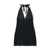 YENKYE Sexy Package Hip Backless Halter Dress For Women Summer Club Party Robe New 2025 voguable