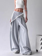 High Waist Streetwear Loose Pant Women Vintage Loose Design Wide Leg Trousers Casual All Match Summer Bf Hip Hop Pants New voguable